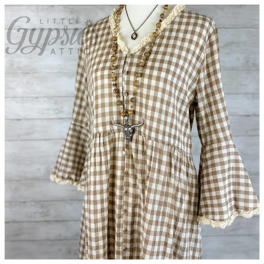 POL DISCOUNTED Farmhouse Vintage Prairie Dress - Picture 8 of 15